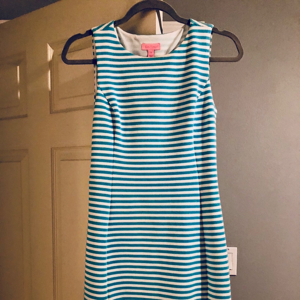 Lily Pulitzer blue and white striped dress